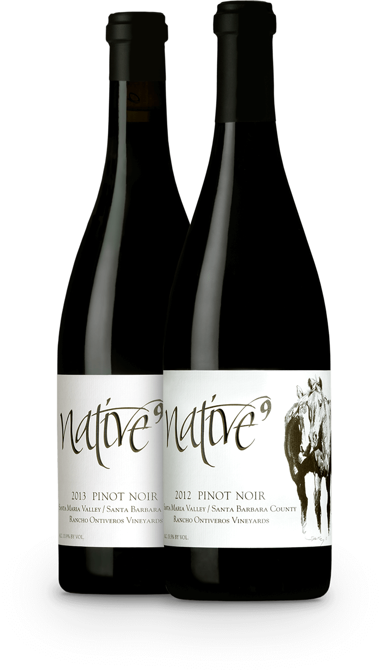 Two bottles of Native 9 wine